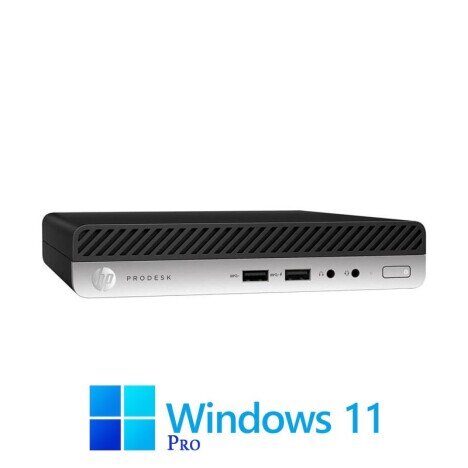 Mini PC HP ProDesk 400 G5, Hexa Core i5-9500T, 16GB DDR4, SSD, Win 11 Pro